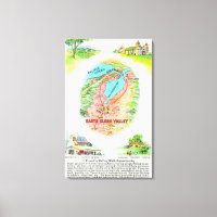 Carte aérienne du comté de Père Noël Clara avec si
