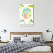 Toile Carte aérienne du comté de Père Noël Clara avec si (Insitu(Chambre))