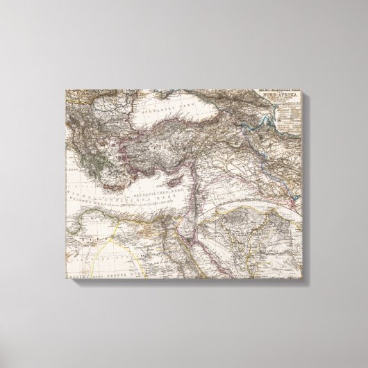 Toile Carte Afrique du Nord (Recto)