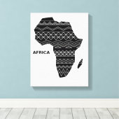 Toile Carte Afrique Noir (Insitu (Plancher de Bois))