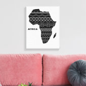 Toile Carte Afrique Noir (Insitu(Salon))