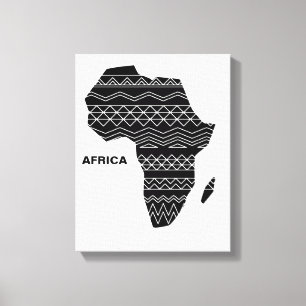Toile Carte Afrique Noir