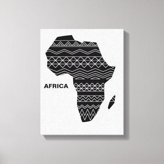 Toile Carte Afrique Noir (Recto)