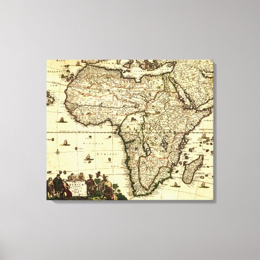 Toile Carte AfriquePanoramiqueAfrique 2 (Recto)
