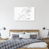 Toile Carte alimentaire de l'Europe - Blanc (Insitu(Chambre))