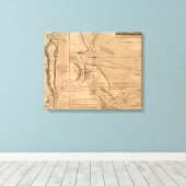 Toile Carte Amelia Island, Floride 1770 (Insitu (Plancher de Bois))