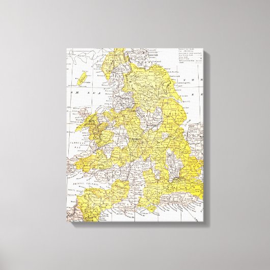 TOILE CARTE : ANGLETERRE ET ALLES (Recto)