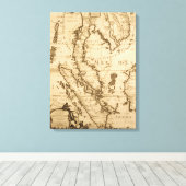 Toile Carte antique de l'Asie du Sud-Est | 1687 (Insitu (Plancher de Bois))