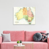 Toile Carte antique de l'Australie (Insitu(Salon))