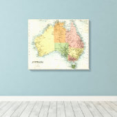 Toile Carte antique de l'Australie (Insitu (Plancher de Bois))