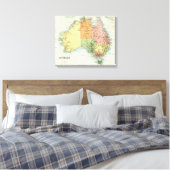 Toile Carte antique de l'Australie (Insitu(Chambre))