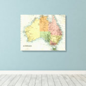 Toile Carte antique de l'Australie (Insitu (Plancher de Bois))