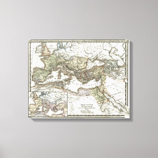 Toile Carte antique de l'Empire romain (Recto)