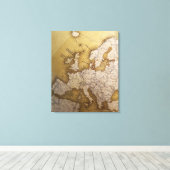 Toile Carte antique de l'Europe. Vieux monde. (Insitu (Plancher de Bois))