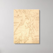 Toile Carte antique de Puget Sound (Recto)