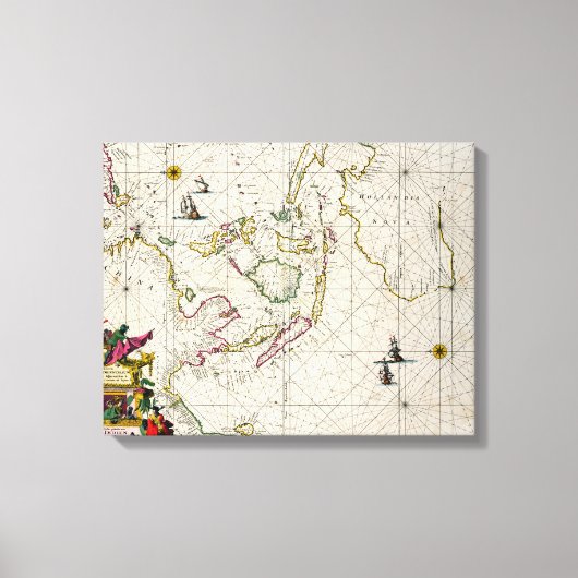 Toile Carte antique des Indes orientales (Recto)