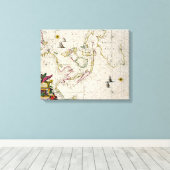 Toile Carte antique des Indes orientales (Insitu (Plancher de Bois))