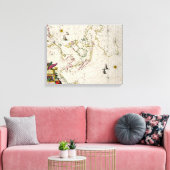 Toile Carte antique des Indes orientales (Insitu(Salon))