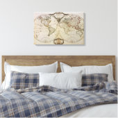 Toile Carte antique du monde (Insitu(Chambre))