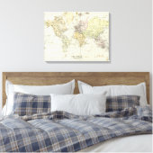 Toile Carte antique du monde (Insitu(Chambre))