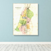 Toile Carte antique - Palestine biblique (Insitu (Plancher de Bois))