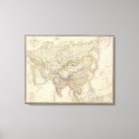 Toile Carte Asie (Recto)