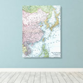 TOILE CARTE : ASIE DE L'EST, 1907 (Insitu (Plancher de Bois))