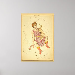 Toile Carte astronomique Vintage Auriga Charioteer