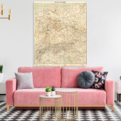 Toile Carte Atlas Allemagne (Insitu(Salon))