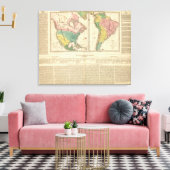 Toile Carte Atlas de la découverte européenne de l'Améri (Insitu(Salon))