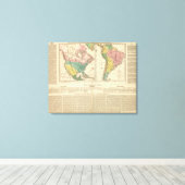 Toile Carte Atlas de la découverte européenne de l'Améri (Insitu (Plancher de Bois))