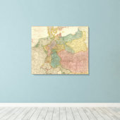 Toile Carte Atlas de l'Empire allemand (Insitu (Plancher de Bois))