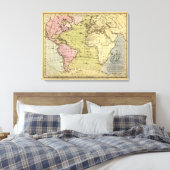 Toile Carte Atlas de l'océan Atlantique (Insitu(Chambre))