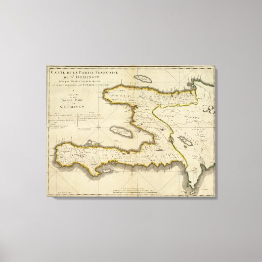 Toile Carte Atlas d'Haïti (Recto)