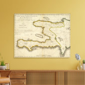 Toile Carte Atlas d'Haïti (Insitu(Salon))