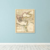 Toile Carte Atlas du Moyen-Orient 2 (Insitu (Plancher de Bois))