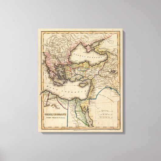 Toile Carte Atlas du Moyen-Orient 2 (Recto)