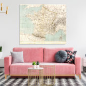 Toile Carte Atlas France (Insitu(Salon))