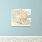 Toile Carte Atlas France (Insitu (Plancher de Bois))