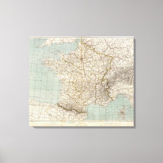Toile Carte Atlas France (Recto)