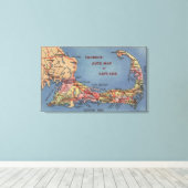 Toile Carte automobile des touristes de Cape Cod (Insitu (Plancher de Bois))