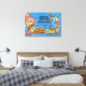 Toile Carte automobile détaillée de Cape Cod (Insitu(Chambre))