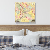 Toile Carte Autour De La Ville De Philadelphie (Insitu(Chambre))