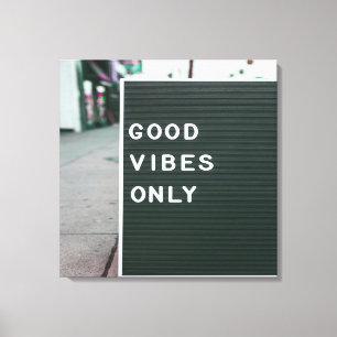 Toile Carte aux lettres Good Vibes uniquement