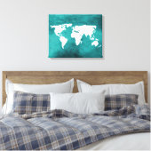 Toile carte blanche/bleue (Insitu(Chambre))