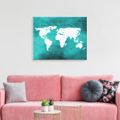 Toile carte blanche/bleue (Insitu(Salon))