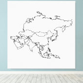 Toile Carte blanche de l'Asie (Insitu (Plancher de Bois))