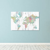 Toile Carte Boho II (Insitu (Plancher de Bois))