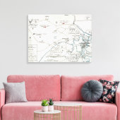 TOILE CARTE BOSTON-CONCORD, 1775 (Insitu(Salon))