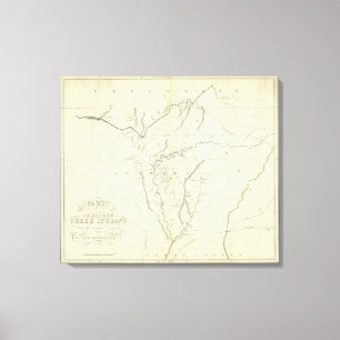 Toile Carte cherokee
